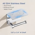 thumbnail image 6 of TVOFEK Toilet Paper Holder with Shelf Stainless Steel, Adhesive or Screw Toilet Paper Roll Holder Wall Mounted Fits Mega Rolls, Chrome, 6 of 14
