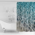 thumbnail image 2 of Water Ripple Shower Curtain, 36" x 72", Ocean Art Realistic Sea Sand Waterproof Bathroom Curtain Washable Shower Curtain Set with 12 Hooks, 2 of 6