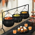 thumbnail image 2 of PEIXUN Halloween Cauldron Candy Serving Bowls On Two Tier Rack 3 Pack Plastic Candy Pot Holders For Home Indoor Kids Outdoor Decor Halloween Decoration, 2 of 9