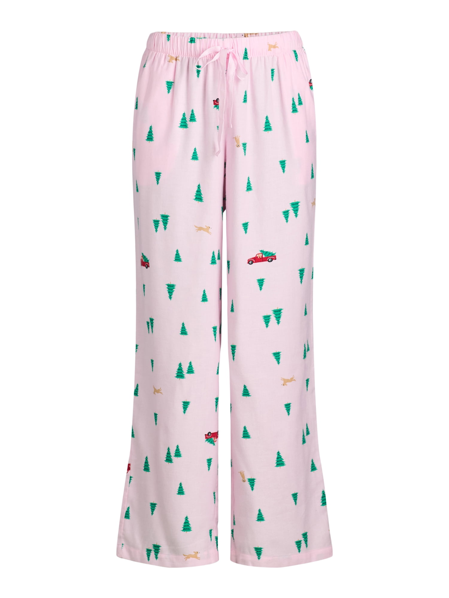 Joyspun Women's Flannel Sleep Pants, 30” Inseam, Sizes XS-3X