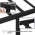 thumbnail image 4 of Yaheetech Queen Size Vintage Metal Bed Frame with Diamond Pattern, Black, 4 of 7