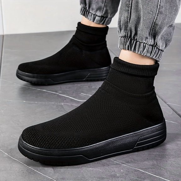 Men'S High-Top Casual Sports Shoes Suitable for Jogging And Leisure, Designed And That Are Comfortable, Lightweight, Breathable, for Easy Slip-On Wear.