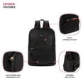 thumbnail image 3 of Mochila para portátil SwissGear Serenity Luxe negra de 16 pulgadas para mujer, 3 of 6
