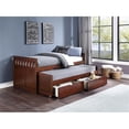 thumbnail image 2 of Pemberly Row Transitional Wood Twin/Twin Bed with Storage Boxes in Dark Cherry, 2 of 7