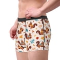 thumbnail image 2 of Sikiie Forest Squirrel Nuts Print Men's Boxer Briefs, Elastic Waistband Boxer Briefs Leggings-X-Large, 2 of 5