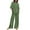 Green, variant on Scyoekwg Two Piece Outfits for Women Loose Solid Color Trendy Short Sleeve Round Neck Tops Wide Leg Pants Tracksuit Sweatsuits Sets Casual Matching Sets (Black,XXL)