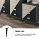 thumbnail image 2 of Stand Legs Height 20cm Round Tall Sleek Tapered Sofa Legs Cabinet Coffee Table Legs Replacement Part, With Mounting Screws, Black Gold, Oblique, 2 of 5