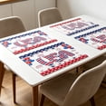 thumbnail image 6 of Boovnll 4th of July Placemats Red White Blue Placemats Heat-Proof Place Mats for Memorial Day Patriotic Kitchen Dining Table Party, 4th of July Decorations, 12x18", 6 of 7