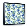 thumbnail image 3 of Designart 'Blue Cornflowers With Green Leaves On White I' Traditional Framed Canvas Wall Art Print, 3 of 5