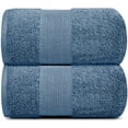 thumbnail image 4 of Resort Collection Soft Bath Sheet Towels | 35x70 Oversize Large Luxury Hotel Plush & Absorbent Cotton Bath Sheet [2 Pack, Blue], 4 of 5