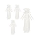 thumbnail image 2 of Juego De Banco De Tul Con Lazo, 4 Piezas, Blanco, Detalle De Cinta, Plumas Largas De Tul, Para Decoracin De Pasillos, Centros De Mesa Para Fiestas, Regalos De Boda, 4 Unidades, UKHBMC, 2 of 7