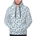 thumbnail image 2 of Bingfone Nautical Theme Anchors Men's Drawstring Hoodie Long Sleeve Pocket Sweatshirts-3X-Large, 2 of 6