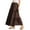 Coffee, variant on Women Long Summer Skirt Elegant High Waist Party Wedding Guest Dress Flared A-Line Midi Skirts Solid Color Smocked Boho Pleated Skirts
