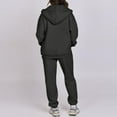 thumbnail image 6 of Huankd Sweatsuits Women 2 Piece Outfit Zip Up Jacket Comfort Jogger Set Fleece Hoodie and Sweatpants Set Matching Sweat Sets Black S, 6 of 6