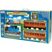 Angle View: Bachmann Trains Large G Scale Thomas & Friends Thomas w/ Annie & Clarabel - Ready To Run Electric Train Set