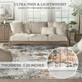 thumbnail image 4 of 10x13 Washable Rug for Living Room, Soft Abstract Non-Slip Bedroom Rug, Ultra-Thin Stain-Resistant Vintage Large Area Rug (Grey/Rust, 10'x13')., 4 of 7