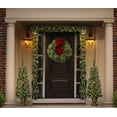 thumbnail image 4 of Haute Decor Classic Pre lit Wreath 30 Inch Christmas Wreath for Door or Wall Holiday Decor, 4 of 5