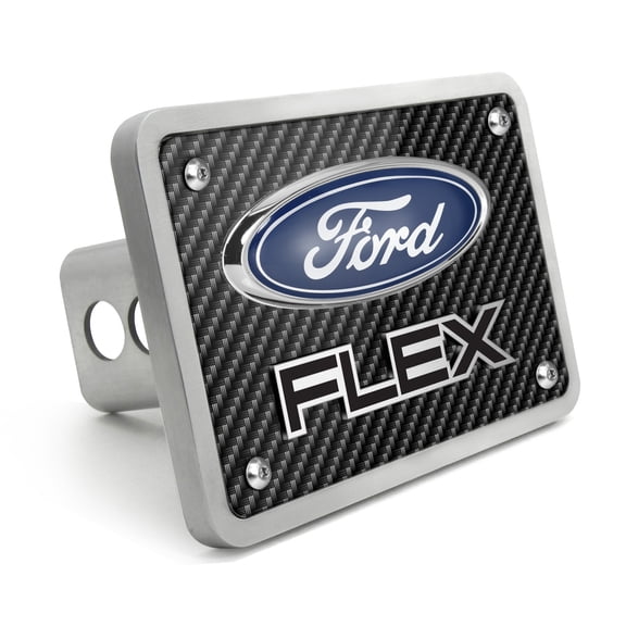 Ford Flex 3D Logo Carbon Fiber Look Billet Aluminum 2 inch Tow Hitch Cover