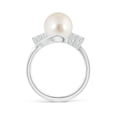 thumbnail image 2 of ANGARA South Sea Cultured Pearl Bypass Ring with Diamond Trio in Platinum for Women | June Birthstone, Birthday, Anniversary, Jewelry Gift for Women | Pearl Ring, 2 of 9