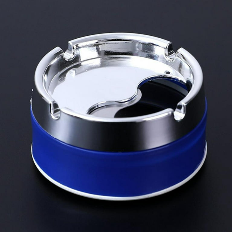 Stainless Steel Modern Tabletop Ashtray With Lid, Cigarette