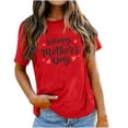 thumbnail image 1 of EQWLJWE Hauts pour Femmes T-Shirt Graphique Surdimensionné Manches Courtes Col Rond Épaule Tombante Décontracté Liquidation, 1 of 7