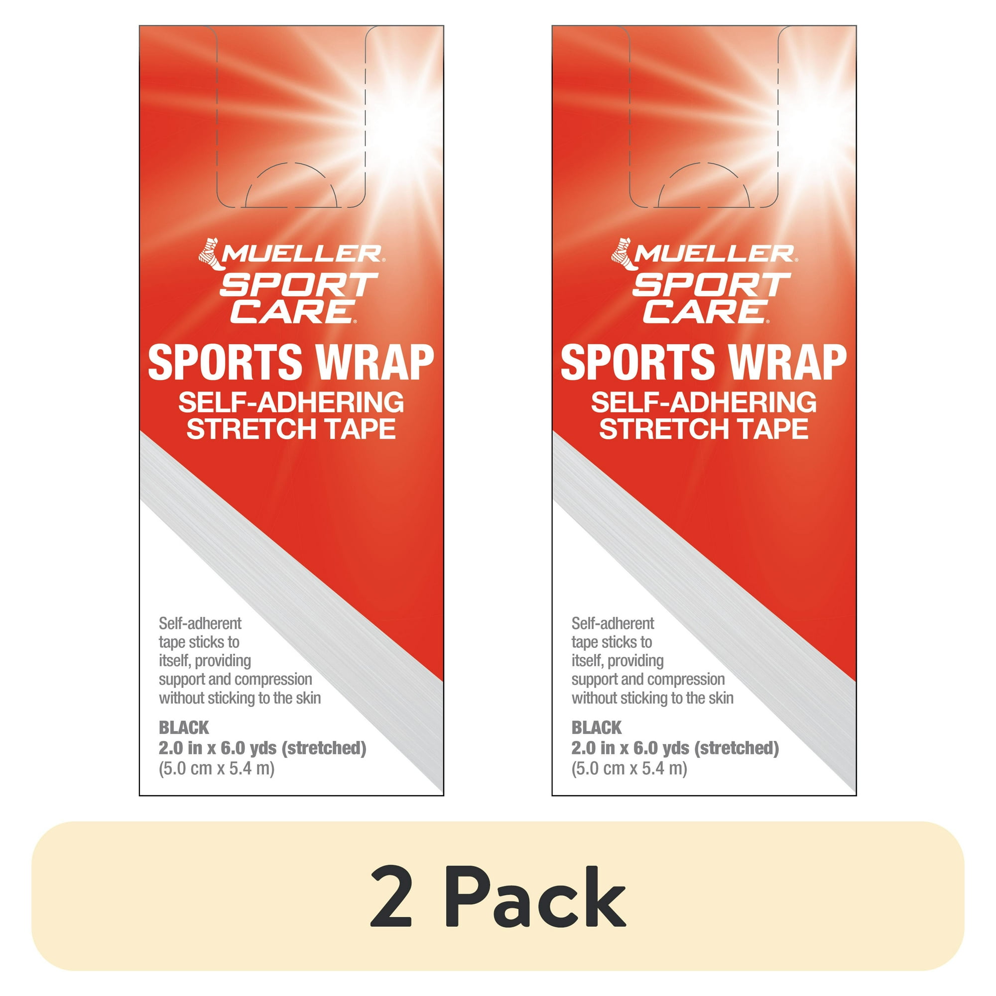 (2 pack) Mueller Sports Wrap, 2" Black