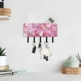 thumbnail image 6 of Pink Shells Mail Holder Organizer Wall Mount with Shelf Key Holder Key Rack with 5 Key Hooks for Wall Decorative, 6 of 6