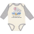 thumbnail image 3 of Inktastic My Titi Loves Me to the Moon and Back Elephant Family Boys or Girls Long Sleeve Baby Bodysuit, 3 of 5