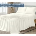 thumbnail image 2 of Royale Linens 100% Organic Cotton Twin Flat Sheet Only - Super Soft - Percale Top Sheets - Twin Flat Sheet Sold Separately - Breathable, Cool & Crisp Ivory Sheets Only (66" x 96", Ivory), 2 of 9