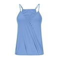 thumbnail image 3 of Cmfcve Women's Summer Tank Top Deep-V Neck Sleeveless Tank Top Spaghetti Strap Ruched Tank Top, 3 of 4