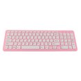 thumbnail image 2 of Combo de ratón y teclado inalámbrico de 96 teclas, transmisión de 10 metros, combo de teclado y ratón resistente a la decoloración con alfombrilla antideslizante, color rosa, 2 of 5