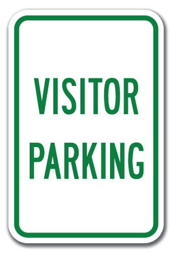 6 Pack of Signs 12x18 White and Black Notice Parking Metal Large Sign Reserved Parking Students Print Blue
