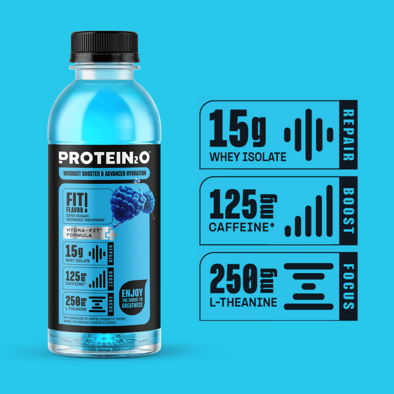 Protein2o 15g Whey Protein Infused Water Plus Energy, Blue