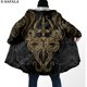 thumbnail image 1 of Capa gruesa y cálida con capucha para hombre, abrigo de armadura vikinga con símbolo de tatuaje, abrigo con estampado 3D, bata de lana a prueba de viento, manta con capucha-4, 1 of 4