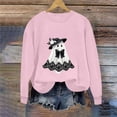 thumbnail image 5 of Women's Cute Ghost Graphic Sweatshirts Funny Halloween Pullover Tops Casual Long Sleeve Crewneck Shirts Loose Fit Fall Clothes Novelty Holiday Graphic Tees, 5 of 6