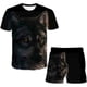 thumbnail image 2 of Conjuntos de ropa informal de lobo para niños y niñas, camisetas de dibujos animados, pantalones cortos, conjuntos de ropa para niños, 2 uds., trajes de 1 a 14 años, 2023 Gao Jinjia LED, 2 of 2