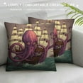 thumbnail image 3 of COMIO Funny Purple Octopus in Ocean Throw Pillow Covers Pillow Cover Throw Pillow Cases Double Sided Plush Pillow Covers Decorative Throw Pillows Covers for Couch Living Room Bedroom, 3 of 5