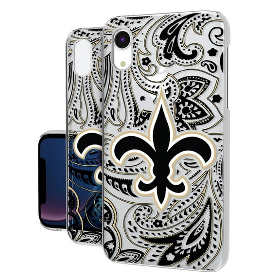 New Orleans Saints iPhone Clear Paisley Design Case