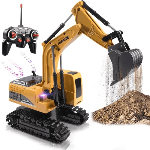 Excavadora Control Remoto Malubero 1:24 Rc Juguete 6canal metal