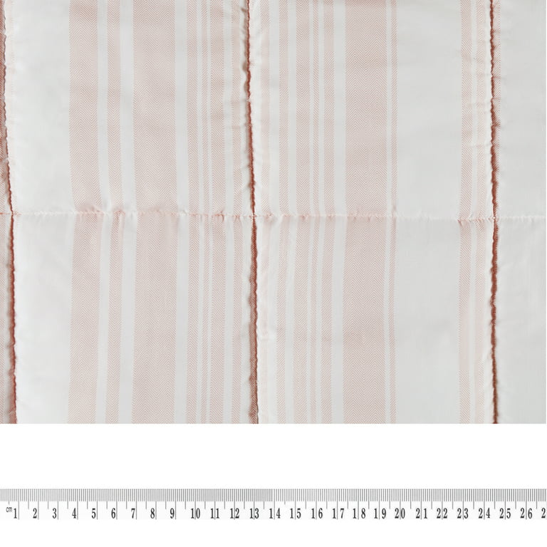 London Fog Blush Striped 3pc Garment Washed Comforter Set, King -
