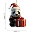 thumbnail image 3 of Luoshdecor Panda Ornament 2025 for Christmas Tree,Acrylic Cute Pandas Santa Hat Christmas Hanging Decoration for Christmas Tree Indoor Home Decor, 3 of 7