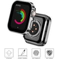 thumbnail image 2 of LAICAIW [3Pack] Hard PC Case Compatible with Apple Watch 40mm Seires SE 6 5 4 with Tempered Glass Screen Protector, Ultra-Thin Waterproof Protective Cover for iWatch (40mm, Black/Clear/Silver), 2 of 7