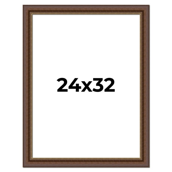24x32 Copper and Brown Real Wood Picture Frame Width 2 inches | Interior Frame Depth 0.5 inches |