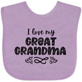 thumbnail image 3 of Inktastic I Love My Great Grandma with Hearts Boys or Girls Baby Bib, 3 of 4