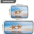 thumbnail image 2 of SKYSONIC Starfish Ocean Beach Kitchen Mats and Rugs Seascape Summer Floor Runner Area Rug Washable Carpet Perfect for Living Room Bedroom Entryway,19.7"x27.6"+19.7"x47.2", 2 of 7