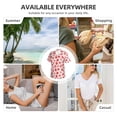 thumbnail image 2 of Yiaed Strawberry Print Women's T Shirt V-Neck Short Sleeve Shirt Casual Breathable Tee Summer Tops-Large, 2 of 5