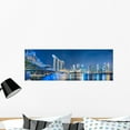 thumbnail image 1 of Singapore City Night Wall Mural Decal by Wallmonkeys Vinyl Peel and Stick Graphic (36 in W x 13 in H), 1 of 4