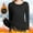 Black, variant on Women's Thermal Long Sleeve Pullover T-Shirt for Comfort and Warmth Ideal for Layering Under Clothing in Cold Weather
