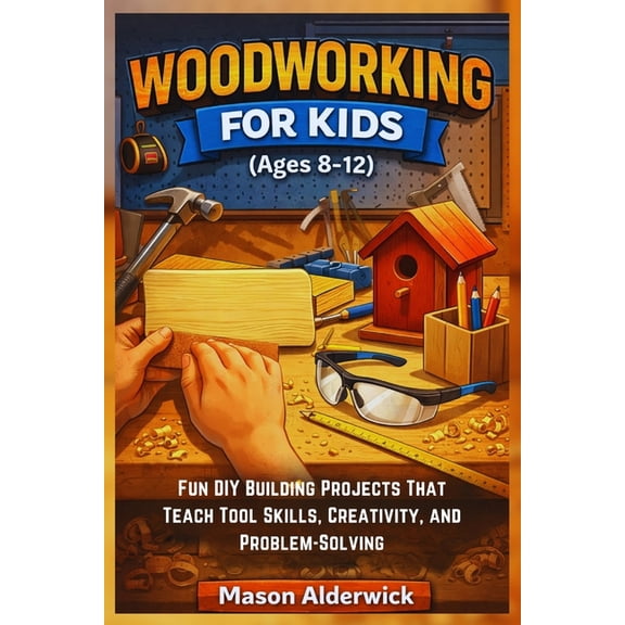 Woodworking For Kids (Ages 8-12): Fun DIY Building Projects That Teach Tool Skills, Creativity, and Problem-Solving, (Paperback)
