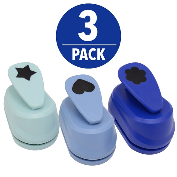 Westcott Jumbo Paper Punch Set, for Craft, Multi-Color, 3 Piece